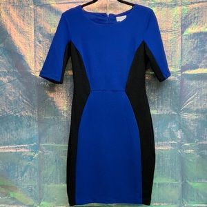 Michele Bohbot  Blue and Black Dress